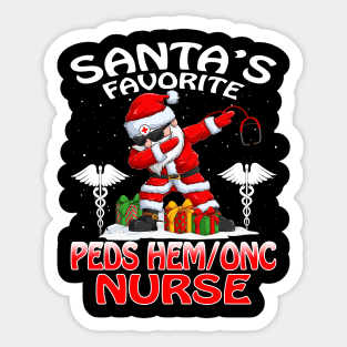 Santas Favorite Peds Hem Onc Nurse Christmas T Shi Sticker